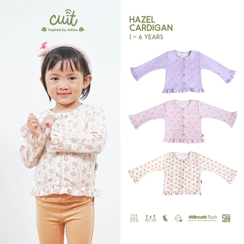 Kintakun Baby - KINTAKUN BABY X CUIT Hazel Cardigan Rib Motif Kardigan Bayi Anak Perempuan 1-6 Tahun