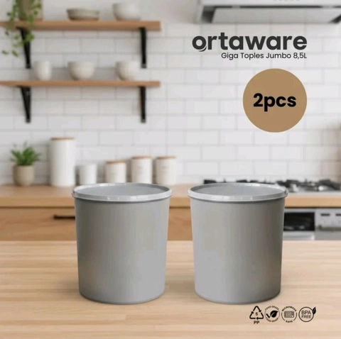 ORTAWARE - [Bundling Isi 2pcs] Ortaware Toples Jumbo Gentong Giga 8 L Kedap Udata BPA Free isi 2pcs