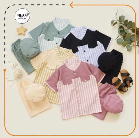 Neira - Setelan Koko Baju Muslim Anak 0-9 tahun Bamaskus