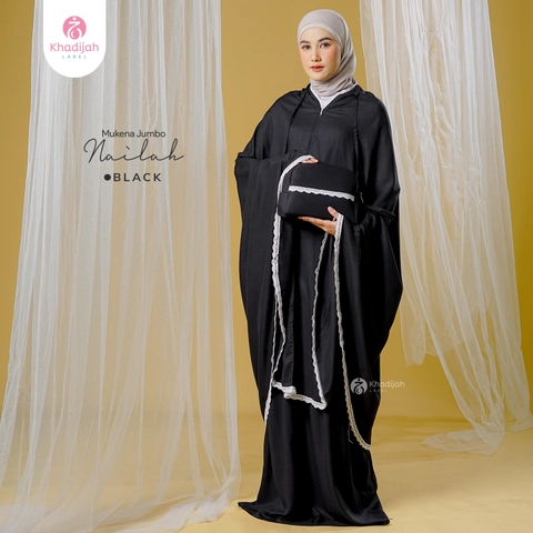 EVM Stockist - KhadijahLabel - Mukena Jumbo Polos Nailah 2 in 1
