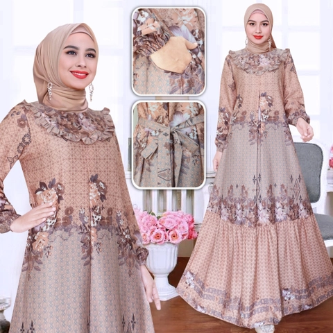 Celin Fashion [TA] - GAMIS AZALEA MOTIF BUNGA