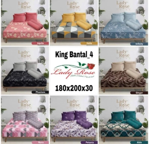 Dylan 19 [TA] - Dylan 19 - Sprei lady rose prime king 180x200 tinggi 30cm bantal 4 guling 2