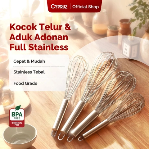 Cypruz Official - Cypruz Stainless Kocokan Telur 30cm AD-1093