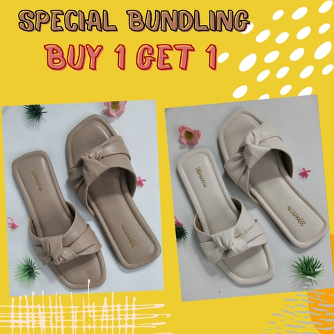 Koekita - Promo Buy 1 Get 1 hania Sandal Wanita Flat / Teplek