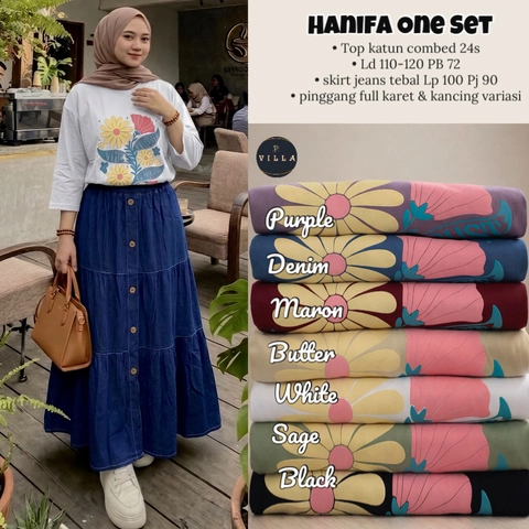 Griya Busanaku Solo - Setelan wanita rok panjang / Hanifa One Set