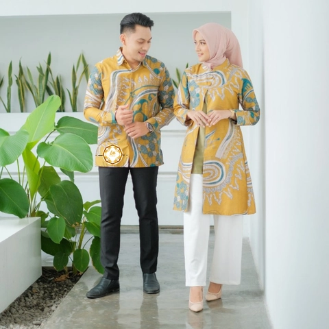 Rambe Batik Indonesia - Batik Couple Tiara D Bisa Beli Pisah Bahan Katun Primisma