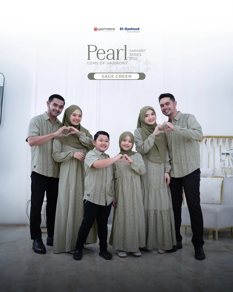Yasmeera Official - Sarimbit 2025 Pearl Series Warna Sage Green