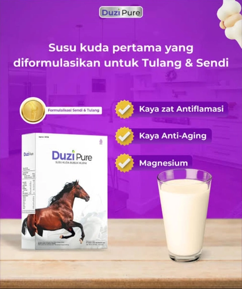 ABUSA HERBAL - Duzi Pure Susu Kuda Untuk Tulang dan Sendi