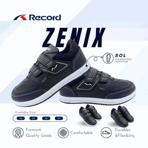 Record - RECORD ZENIX I Sepatu Sneaker I Sepatu Sport I Sepatu Pria - Size M (34-37)