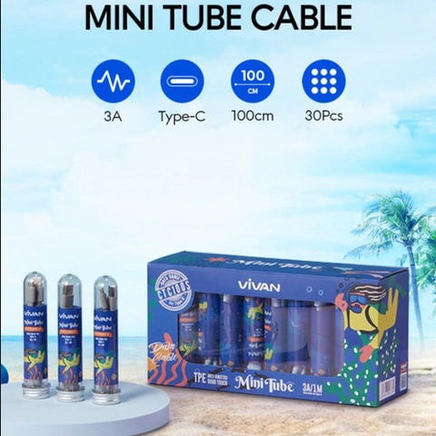agres cell - VIVAN CTC100S Colorful TYPE-C Tube Kabel Data