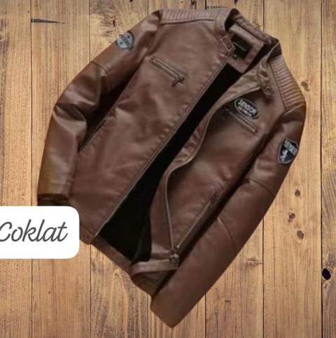 Bursanekashop - Jaket kulit OSCAR STEAL / Jaket cowok Bikers / jaket crowzero