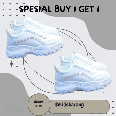 LUXIA - Spesial Buy 1 Get 1 Sepatu Kets Sneakers Casual Fashion Wanita Series GM-22