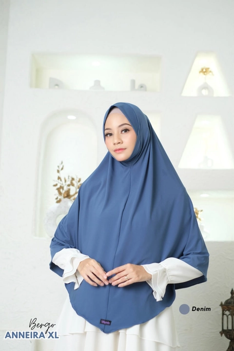 Milyarda Hijab Official - Bergo Anneira XL Bahan Stella Premium