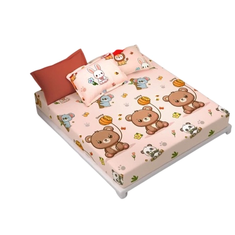 Galeripuko - Sprei Katun Premium Motif ANIMAL LIGHT PEACH