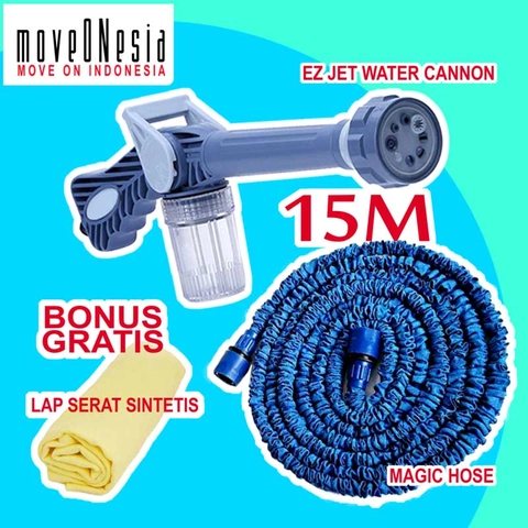 Moveonesia - Selang Semprotan Air Tanaman Cuci Motor Mobil Magic Hose 15 Meter
