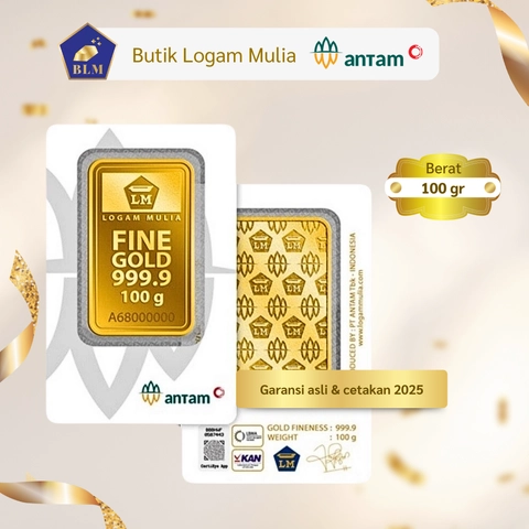 Emas ANTAM Logam Mulia - 100 gr 2025