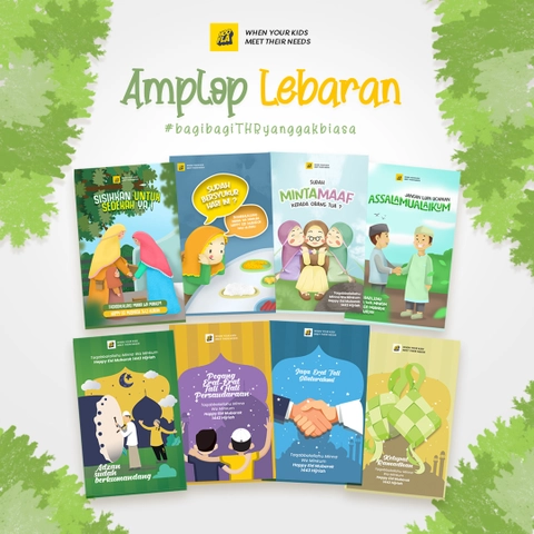 Hoofla - amplop lebaran paket isi 40 lembar