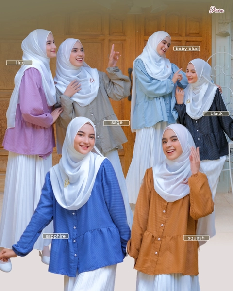 Dzeera - RENATA BLOUSE / atasan remaja kekinian jacquard cotton premium