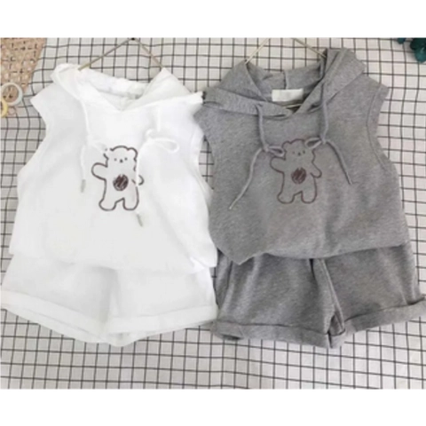 Badia Kids Fashion - Setelan Set Anak Cole Unisex Hoodie dan Celana Pendek Anak Unisex