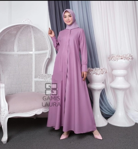 Celin Fashion [TA] - Gamis polos Laura 01