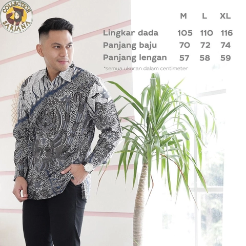 COLLECTION SARJANA - Hem Batik Pria - Lengan Panjang - Size M L XL