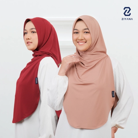 Ziyana Hijab - Pashmina Instan Oval Malay Bahan Jersey Premium Muna