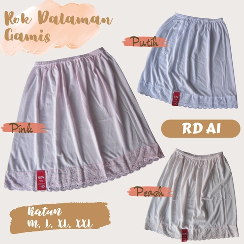 Androk Pendek Daleman Gamis Wanita Daleman Rok Muslimah Bahan Katun Adem Yutind - GN RD A1