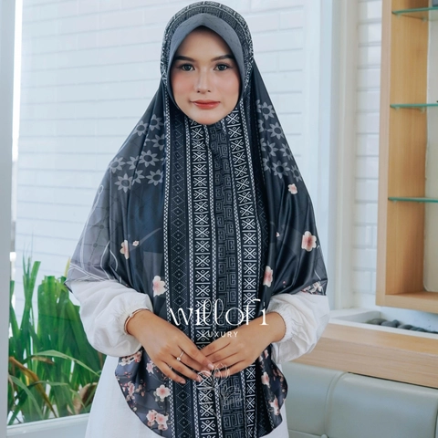 Sakura Baru - [New Launching] Sarura Baru X Willofi - Hijab Bergo Instan Daily Motif Sakura Pad Jumbo Dewasa Syar