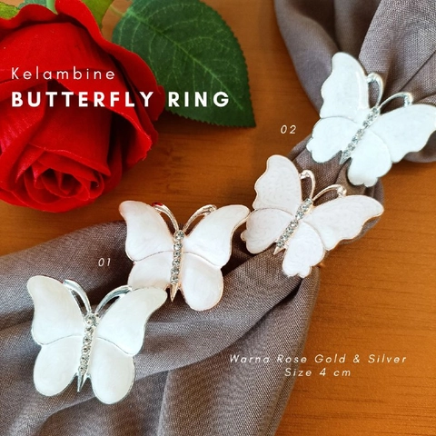 Kelambine - Butterfly Ring Brooch Bros Cincin Kupu kupu