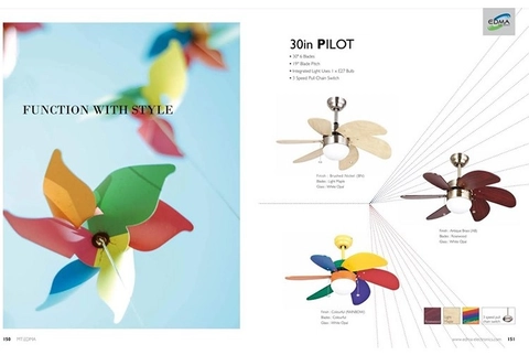 UTAMAMEGA - Ceiling Fan MT EDMA 30IN Pilot Kipas Plafon Lampu Pull Chain