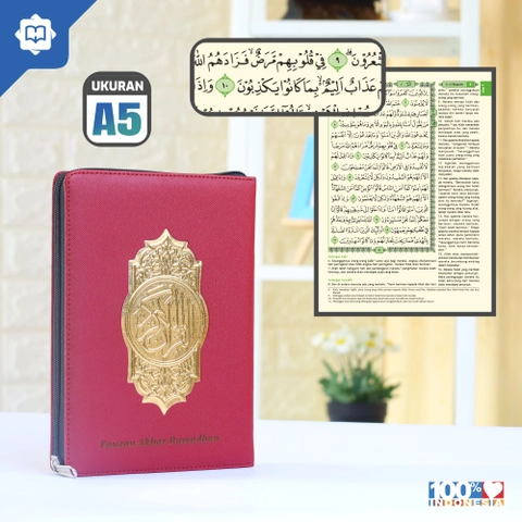 Halim Quran - AL-QURAN TERJEMAH AL-HALIM RESLETING A5 UKURAN SEDANG DENGAN COVER YANG KASUAL