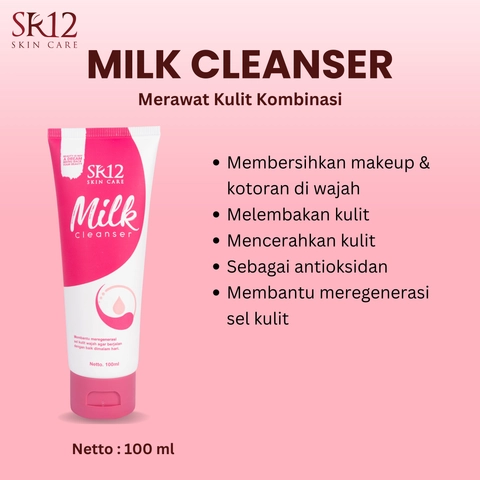 SR12 Milk Cleanser Membersihkan Makeup Dan Kotoran Di Wajah