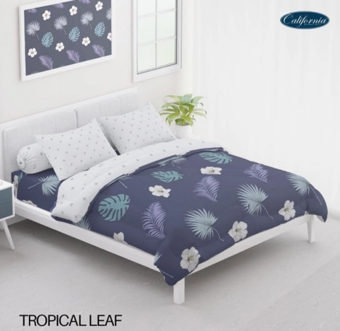 Dylan 19 [TA] - Bed Cover Set King Fitted California - TROPICAL LEAF