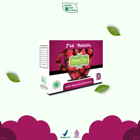 Herbal Indo Utama - Teh Rosella Teh Herbal Antioksidan Anti Kanker isi 20 Kantung