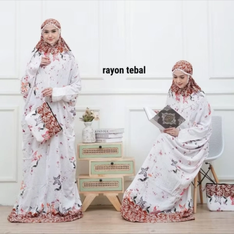 Batik Ayodha - MUKENA LAJURAN SARI ALLSIZE BAHAN RAYON