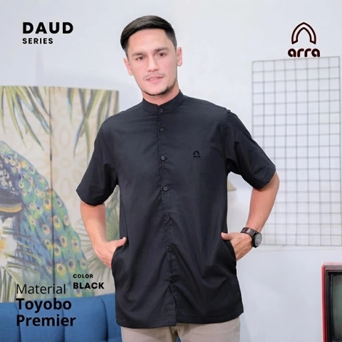 Arra - [Buy 1 Get 1] Baju Koko Pria Lengan Pendek Daud Bahan Toyobo Premier Adem Nyaman
