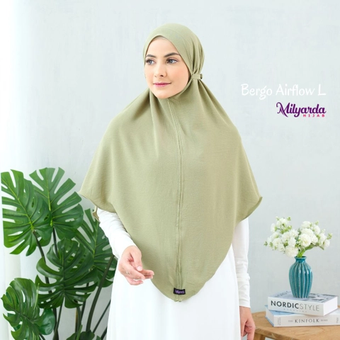 Milyarda Hijab - Milyarda Hijab - Bergo Airflow L Kerudung Instan Hijab Cringkle Tali