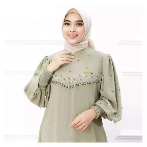 Gamis Syari/Gamis Crinkle/Gamis Kondangan/Gamis Pesta/Gamis Mutiara/Gamis Crincle Henfa 05