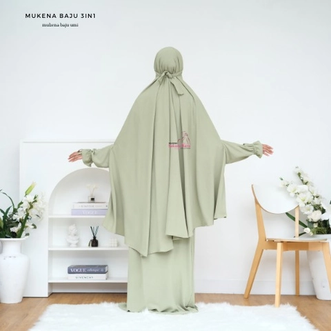 EVM Stockist - Sakura Baru - Mukena Crinkle Baju Tangan 3in1