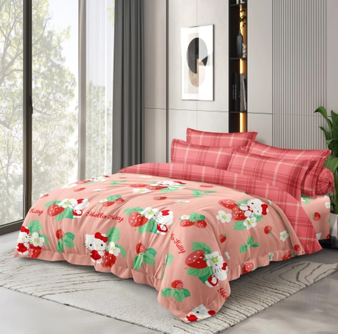 LADY ROSE OFFICIAL - Lady Rose Bed Cover Hello Kitty Strawberry