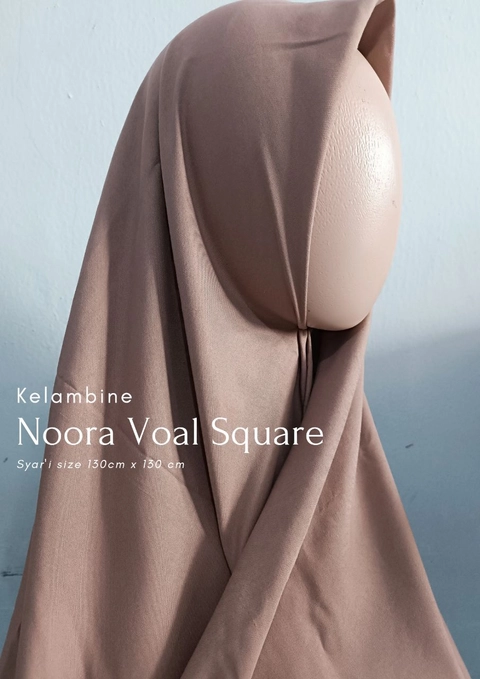 Kelambine - Noora Voal Square Segi Empat Syari Jumbo Polos