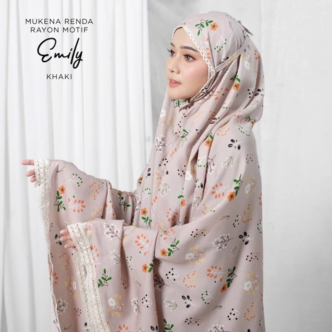 qayd - Mukena Emily Renda Dewasa Bahan Rayon Janger