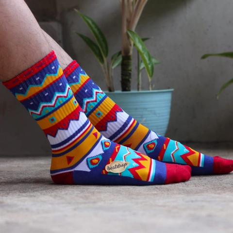 Kaos Kaki Kaus Kaki Kasual Oldschool Motif Tribal Polos Panjang Bahan Tebal Untuk Pria Wanita Dewasa