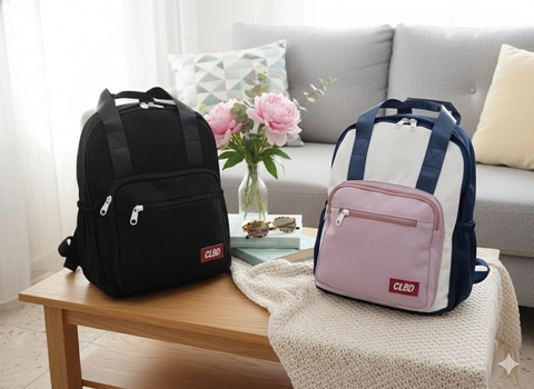 CBL - Ransel CLBD - Tas Ransel Backpack Wanita CLBD Bahan Kanvas Muat Laptop Untuk Sekolah Kuliah