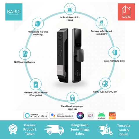 BARDI AKS MALANG - BARDI Doorlock with Face Recognition (High Version)