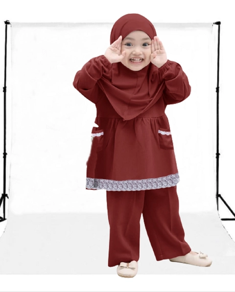 Astro - Setelan Piyama Gamis 3IN1 ERIALM