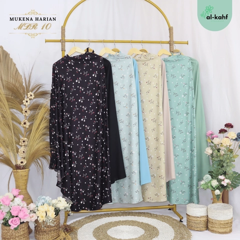 Al Kahf - Mukena Harian Dewasa Bahan Rayon Premium Motif Flowers Size Jumbo Kode MDR10