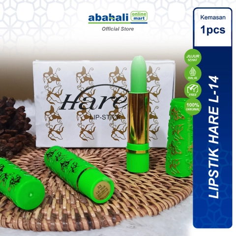 Abahali Mart - Lipstik Hare L-14 Lip Cream Tahan Lama Warna Nude Pink Natural Ringan di Bibir
