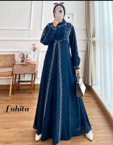 Bursanekashop - Zahira lahita maxy gamis muslim wanita