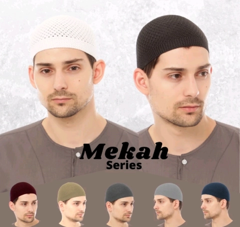 Bursanekashop - peci rajut mecca / kopyah / kopiah / pecis muslim topi / peci koko